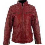 Blousons biker Aviatrix rouges en cuir Nappa à motif moutons Taille XL look fashion pour femme 