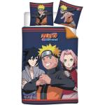 Housses de couette orange Naruto Sasuke Uchiha 140x200 cm pour enfant 