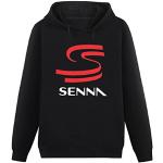 Ayrton Senna Mens Hoodies Black Sweatshirts XL