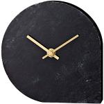 AYTM Horloge de Table – STILLA – Marbre/Laiton – Noir L19 x W4xH15,8 cm