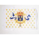 AZ FLAG Drapeau Roi de France Fleur de Lys 45x30cm - PAVILLON royaliste français 30 x 45 cm Haute qualité