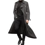 Vestes vintage d'automne gris foncé à motif moto imperméables Taille L plus size look fashion pour homme 
