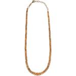Colliers pierre précieuse en or jaune à perles 18 carats style ethnique pour femme 