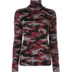 Pulls en laine Aztech Mountain rouges camouflage à manches longues à col roulé pour femme en promo 