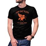 B&S Boutique Camp Half Blood Percy Jackson Inspired PJO Heroes of Olympus Orange T-Shirt Noir pour Homme Size L