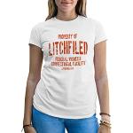 B&S Boutique Litchfield Prison Orange is The New Black Inspired T-Shirt Femme Blanc Size L