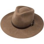 Chapeaux Fedora marron clair 58 cm Taille XL look fashion pour homme 