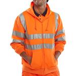 B Seen Hooded Sweatshirt Hi-Vis Orange - XL