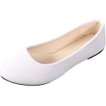 Chaussures casual blanches à bouts ronds Pointure 43 plus size look casual pour femme 