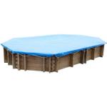 Bâche d’hivernage pour piscine bois Sunbay octogonale allongée Modèle - Avila 9,42 x 5,92m octogonale allongée