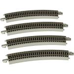 Bachmann Trains Snap-Fit E-Z Track 22 Radius Curved Track (4/Carte)