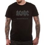 T-shirts à imprimés noirs AC/DC à manches courtes Taille L look fashion pour homme 