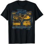T-shirts BTTF noirs Retour Vers Le Futur DeLorean Taille S classiques pour homme 