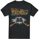 Back to the Future Delorean T-Shirt, Noir (Black blk), S Homme
