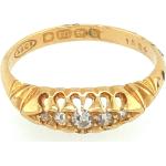 Bagues de fiançailles en diamant dorées en or 18 carats 