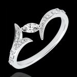 Bagues de fiançailles en or blanc de mariage Edenly Bois Mystérieux blanches en or blanc 18 carats en diamant pour femme en promo 