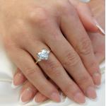 Bagues de fiançailles en diamant de mariage en velours personnalisés pour femme 