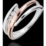 Bagues de fiançailles en diamant de mariage Edenly Nid Précieux blanches en or rose pour femme en promo 