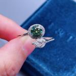 Bagues de fiançailles en diamant de mariage argentées en métal 18 carats pour femme 