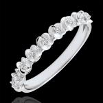Alliances en diamant Edenly Eclosion blanches en or blanc 18 carats pour femme en promo 
