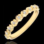 Alliances en diamant Edenly Eclosion jaunes en or jaune 18 carats romantiques pour femme 