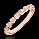 Alliances en diamant Edenly Eclosion roses en or rose 18 carats pour femme en promo 