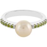 Bagues Juwelo blanches en argent à perles fantaisies pour femme en promo 