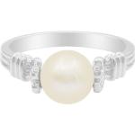 Bagues Juwelo blanches en argent à perles en perle pour femme en promo 