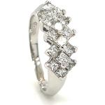 Bagues de mariage dorées en or blanc en diamant 18 carats en diamant fait main 