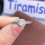 Bagues opale argentées en métal 18 carats 