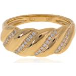 Bagues blanches en or jaune en diamant 14 carats pour femme en promo 