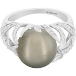 Bagues blanches à perles en or blanc 10 carats pour femme en promo 