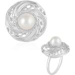 Bagues blanches à perles fantaisies 9 carats pour femme en promo 