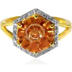Bagues en or Juwelo orange en or jaune 9 carats pour femme 
