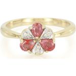 Bagues Juwelo roses en or jaune en diamant 10 carats pour femme en promo 