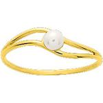 Bagues en or à perles en perle 18 carats avec certificat d'authenticité look fashion pour femme 