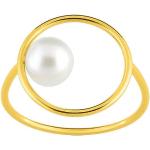 Bagues à perles en perle 9 carats avec certificat d'authenticité look fashion pour femme 