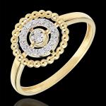 Bagues Edenly Fleur de Sel jaunes en or jaune à perles solitaire 9 carats pour femme en promo 