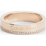 Bagues de créateur Calvin Klein en cristal en or rose pour femme 