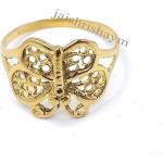 Bagues en or pour la Saint-Valentin argentées en argent à motif papillons pour femme 