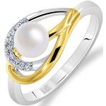 Bagues Planetys jaunes en or à perles en perle 18 carats 54 look fashion pour femme 