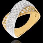 Alliances en diamant Edenly blanches en or jaune 57 pour femme en promo 