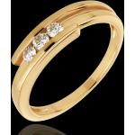 Bagues de fiançailles en diamant de mariage Edenly Nid Précieux jaunes en or jaune 18 carats classiques pour femme 