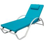 Chaises longues turquoise 