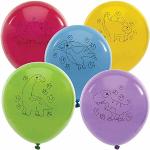 Ballons de baudruche Baker Ross en plastique à motif dinosaures 