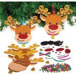 Baker Ross FX805 Renne 'Lumières de Noël' Kit d'enfilage de perles - Pack de 5, kits d'artisanat de Noël pour les enfants