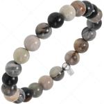 Bracelets de perles gris fumé en cristal à perles pour femme 