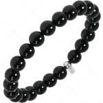 Bracelets de perles noirs à perles en onyx pour femme 