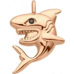 Pendentifs en or en acier à motif requins 18 carats pour femme 