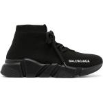 Baskets de créateur Balenciaga Speed noires à logo en caoutchouc imprimées à bouts ronds à lacets Pointure 41 look casual pour femme 